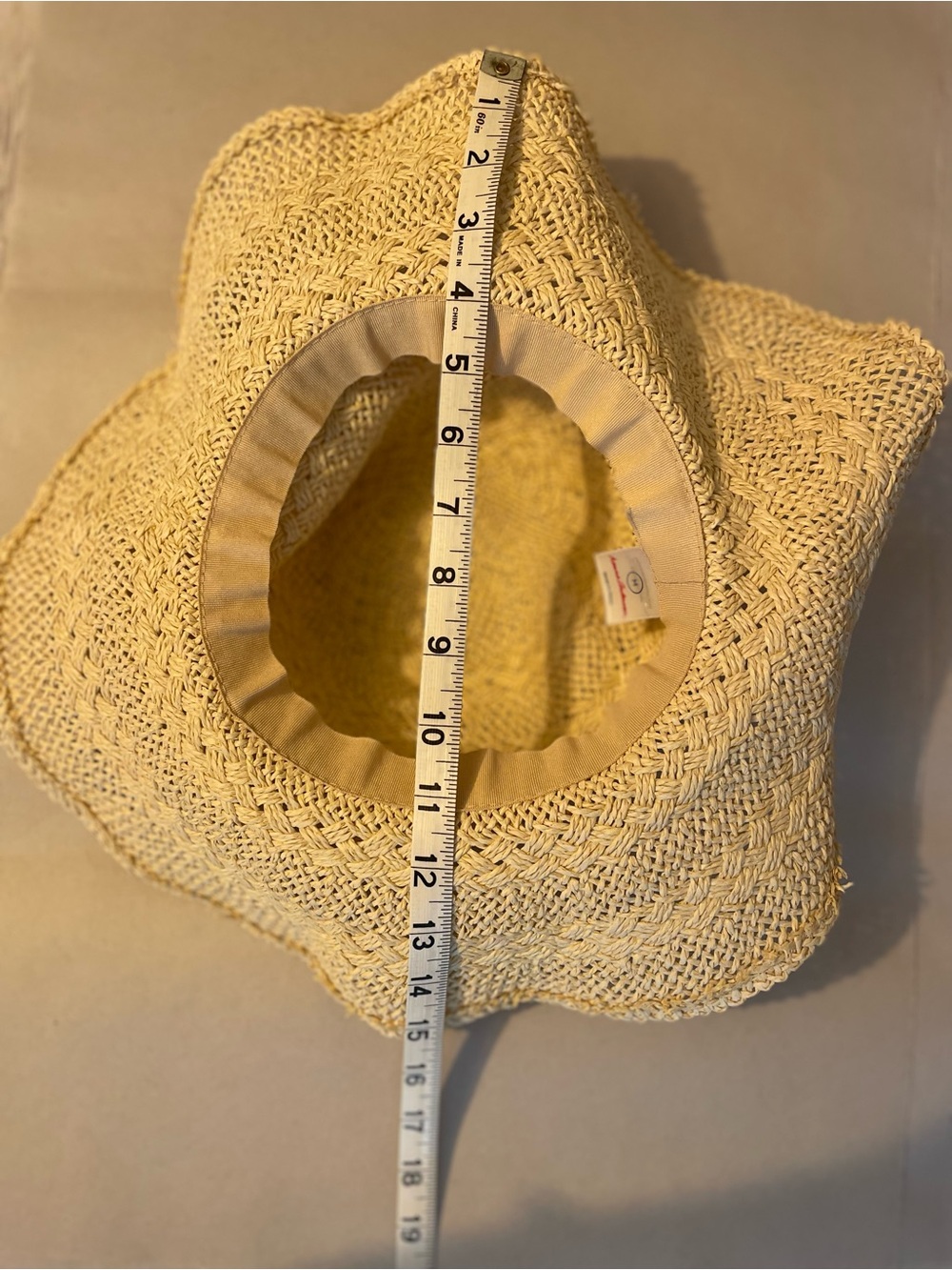 Hannah Andersson Tween Girls Wide Brim Woven Straw Sun Hat - Picture 4 of 4